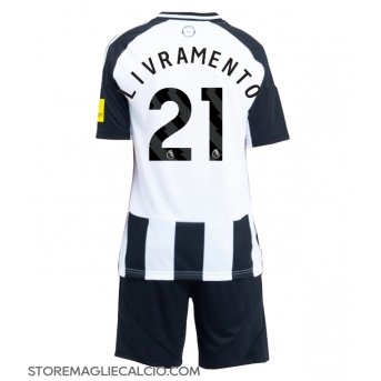 Newcastle United Tino Livramento #21 Maglia Gara Casa Repliche 2024-25 Bambino